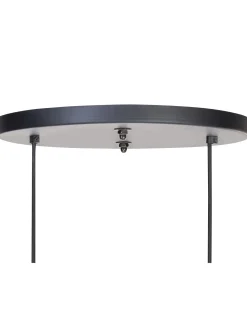 Candeeiro De Teto Para 2 Lampadas Em Madeira Preta Bagmati