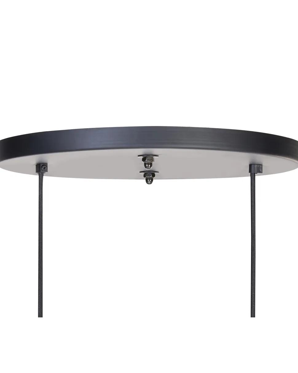 Candeeiro De Teto Para 2 Lampadas Em Madeira Preta Bagmati