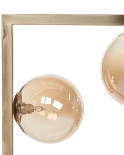 Candeeiro De Teto Para 5 Lampadas Em Metal Cor De Bronze Geehi