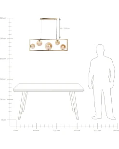 Candeeiro De Teto Para 5 Lampadas Em Metal Cor De Bronze Geehi