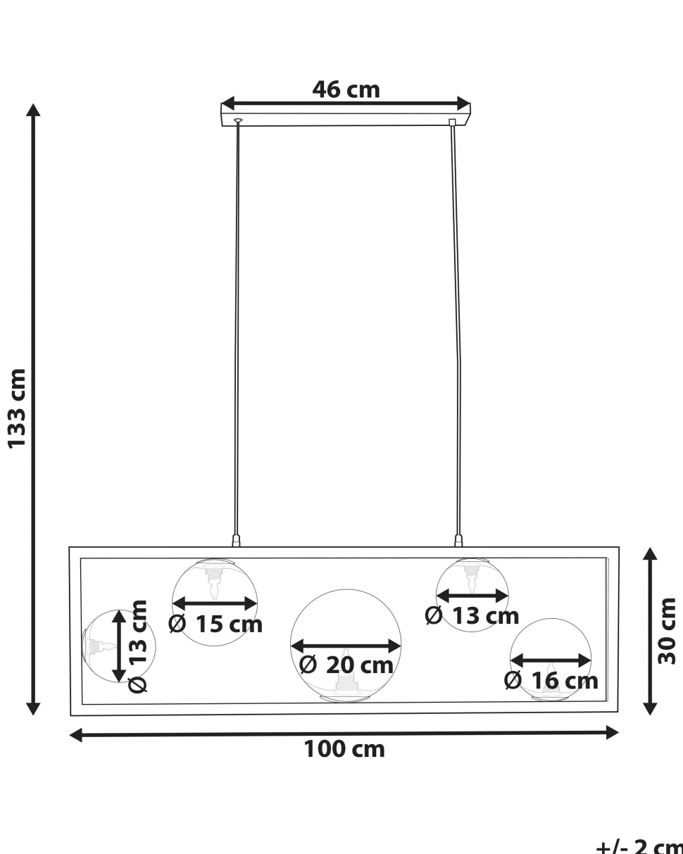 Candeeiro De Teto Para 5 Lampadas Em Metal Cor De Bronze Geehi