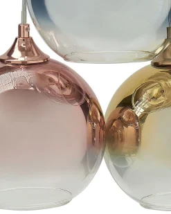 Candeeiro De Teto Para 6 Luzes Em Vidro Multicolor Tooma