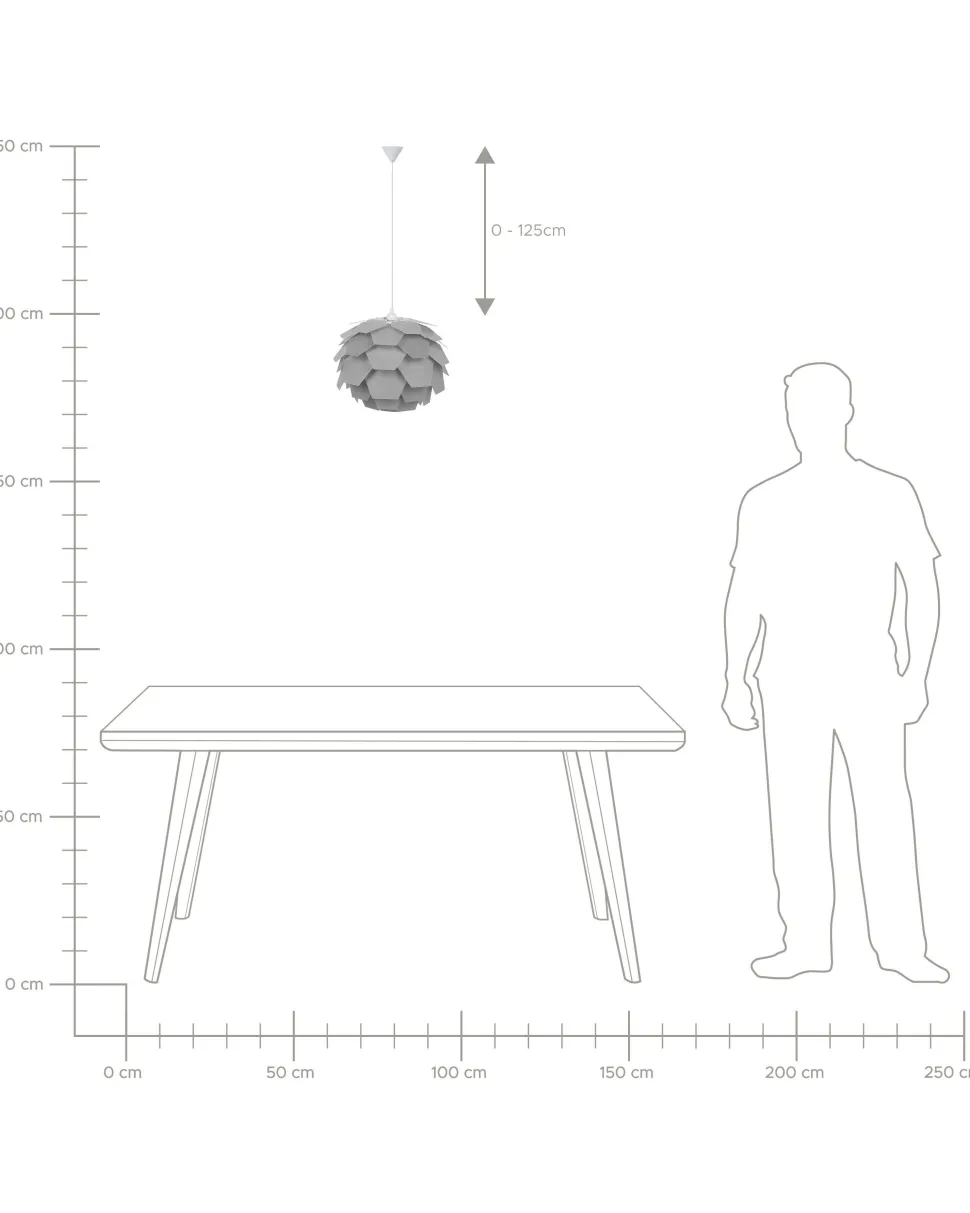 Candeeiro De Teto Pequeno Cinzento Segre