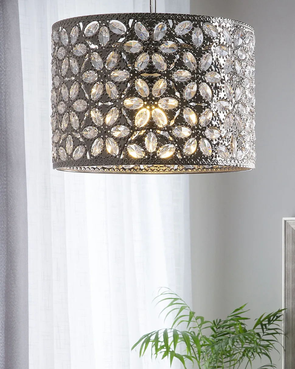 Candeeiro De Teto Prateado Sajo