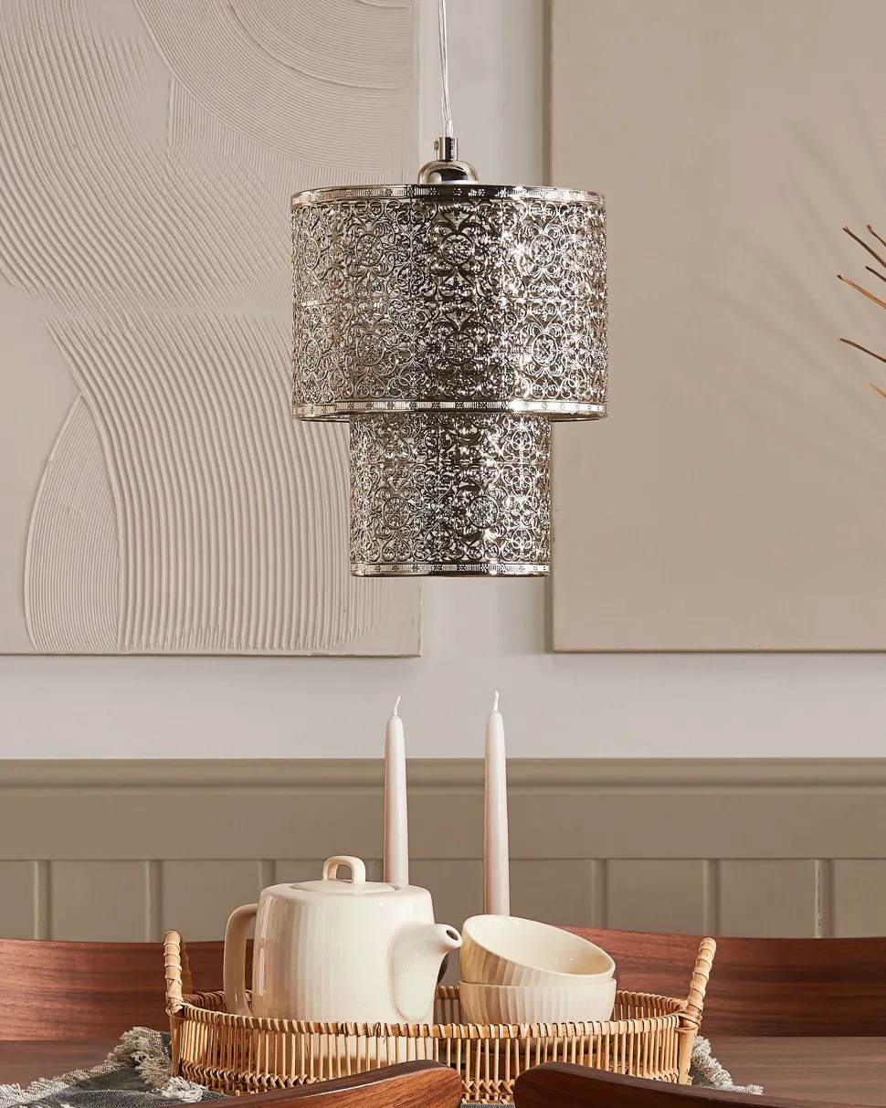 Candeeiro De Teto Prateado Osun