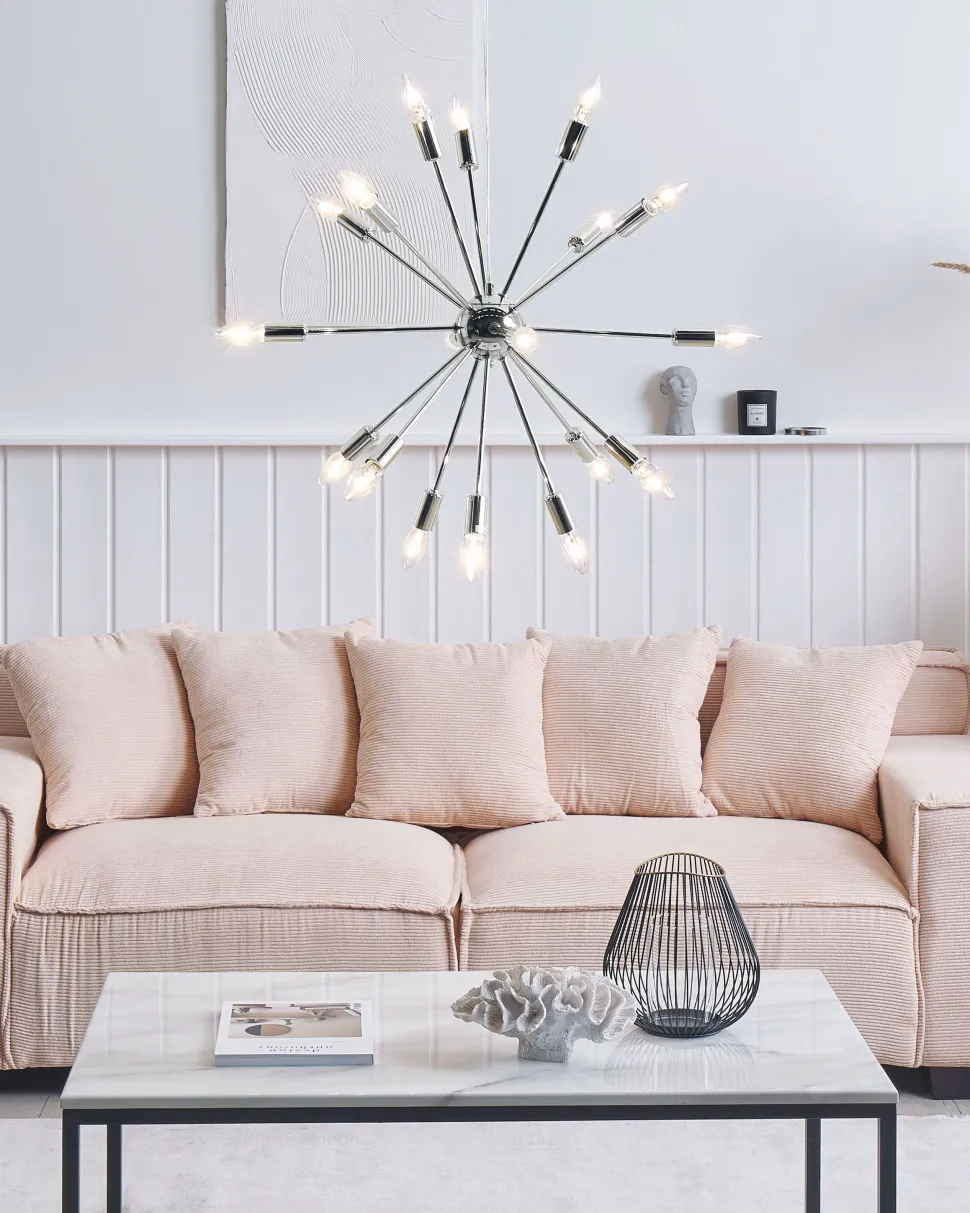 Candeeiro De Teto Prateado Maguse