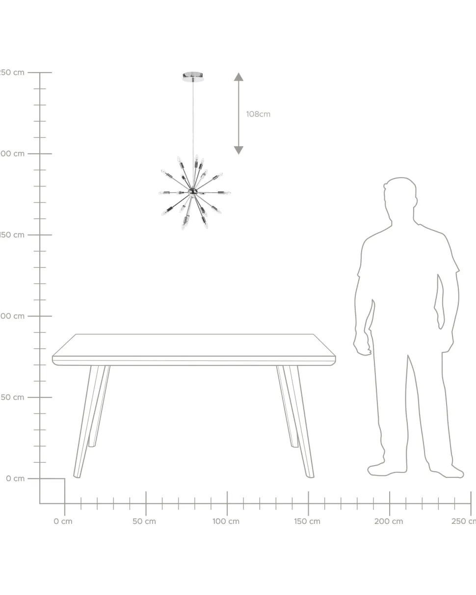 Candeeiro De Teto Prateado Maguse