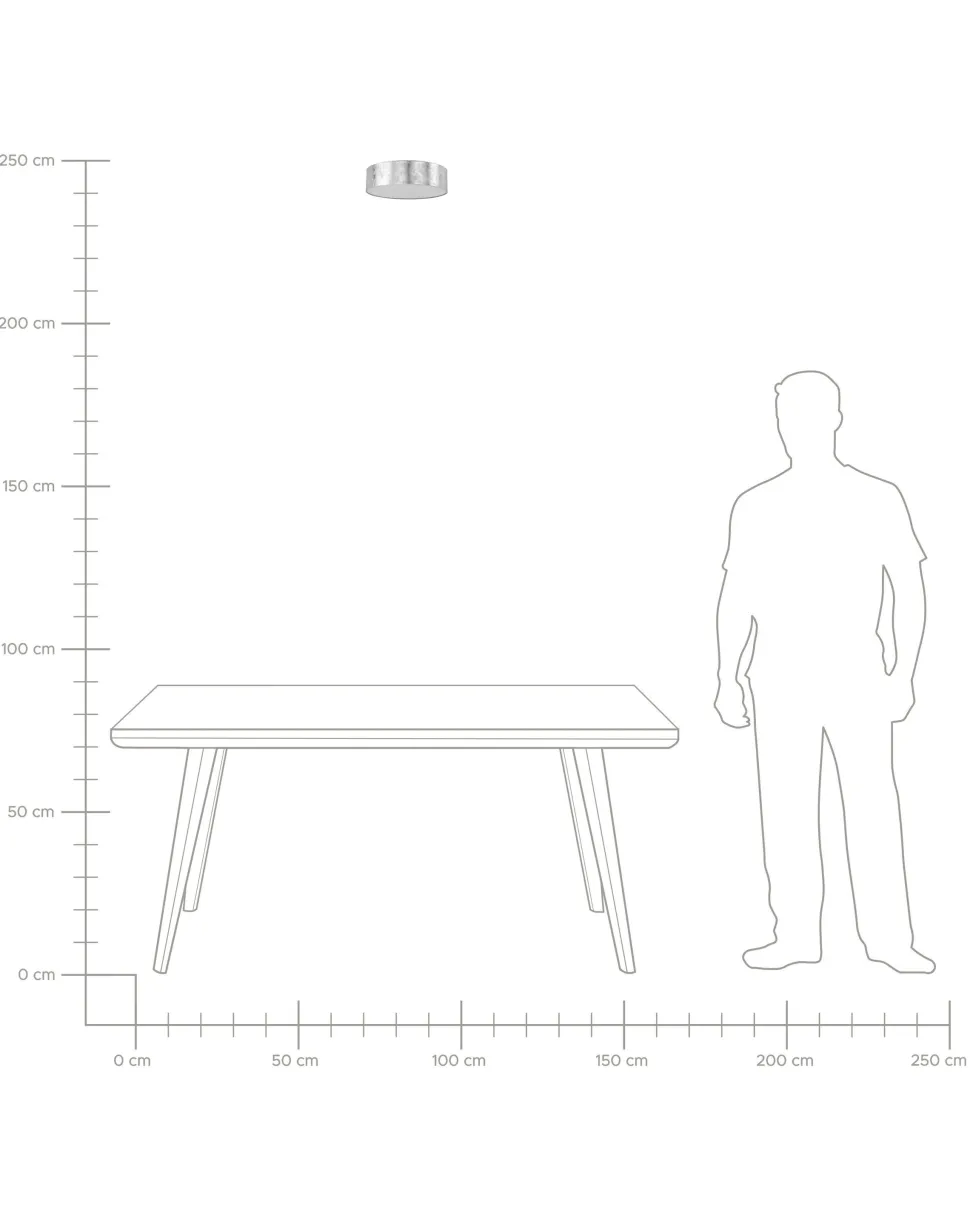 Candeeiro De Teto Prateado Rena