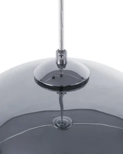 Candeeiro De Teto Prateado Abajur De Vidro Asaro