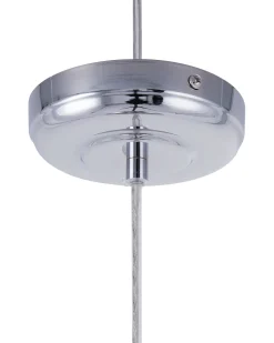 Candeeiro De Teto Prateado Abajur De Vidro Asaro