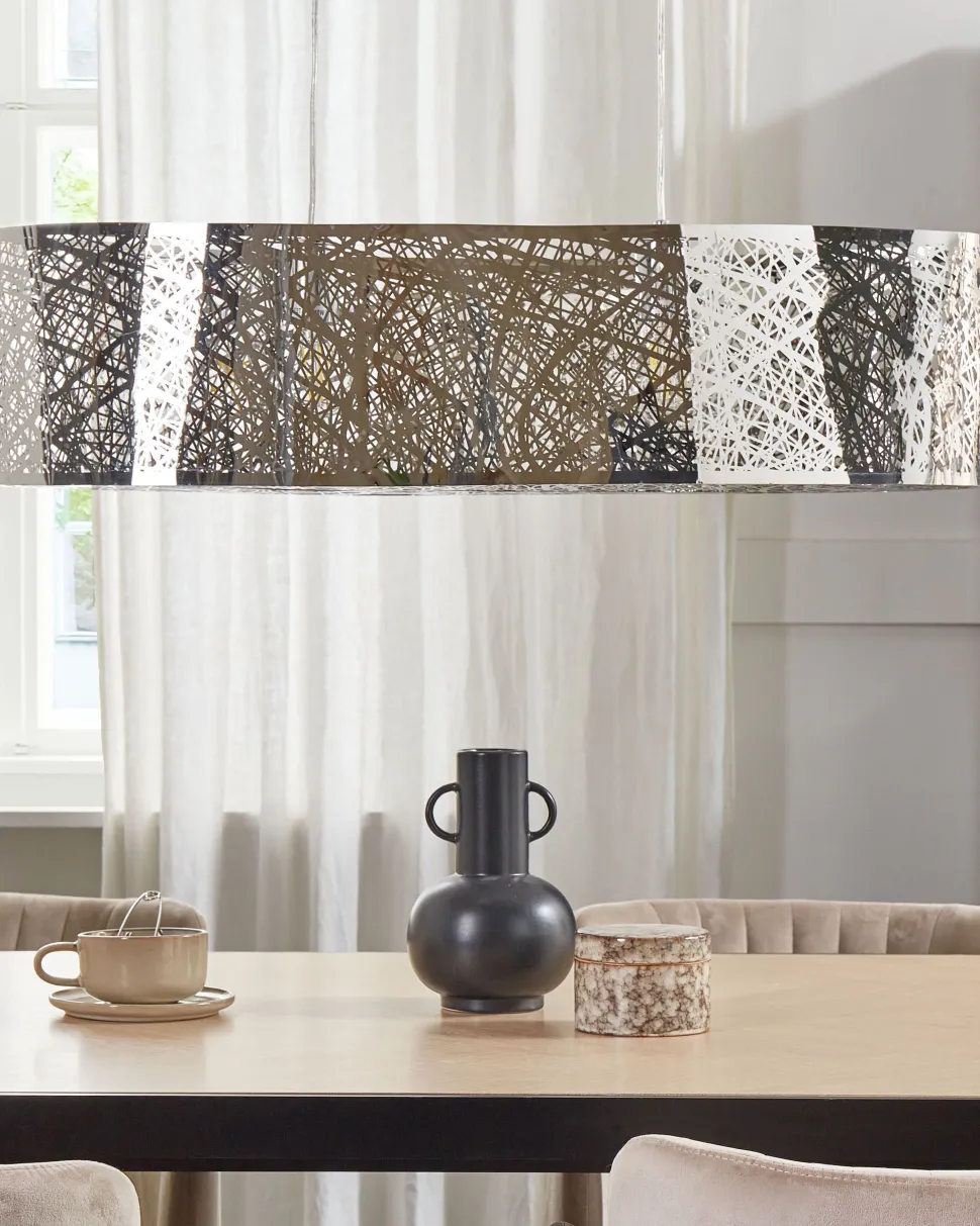 Candeeiro De Teto Prateado Seveso