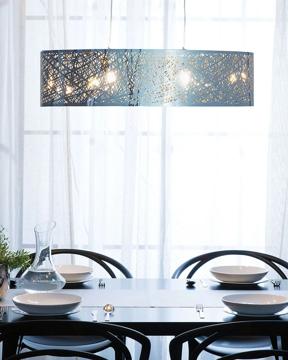 Candeeiro De Teto Prateado Seveso