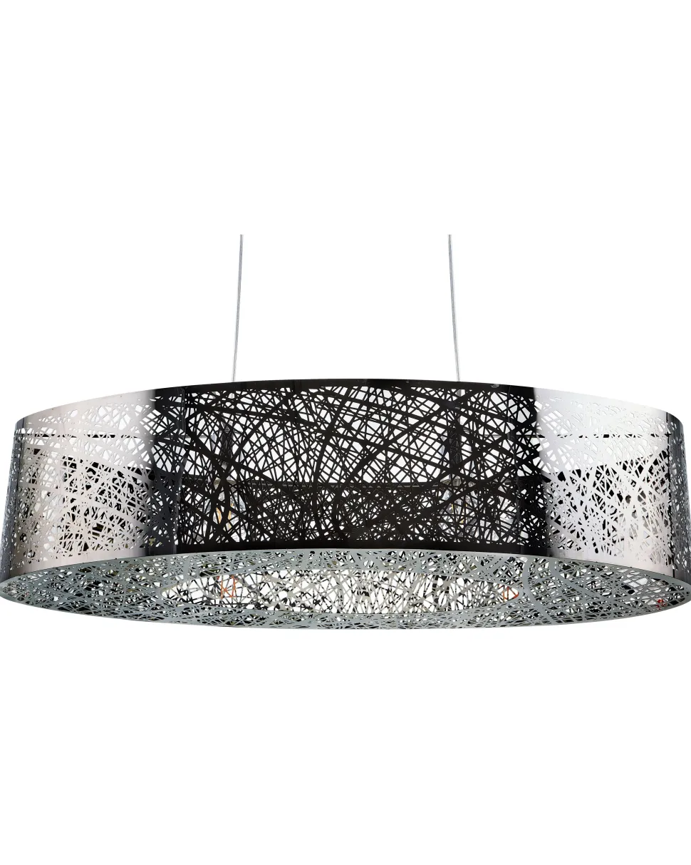 Candeeiro De Teto Prateado Seveso