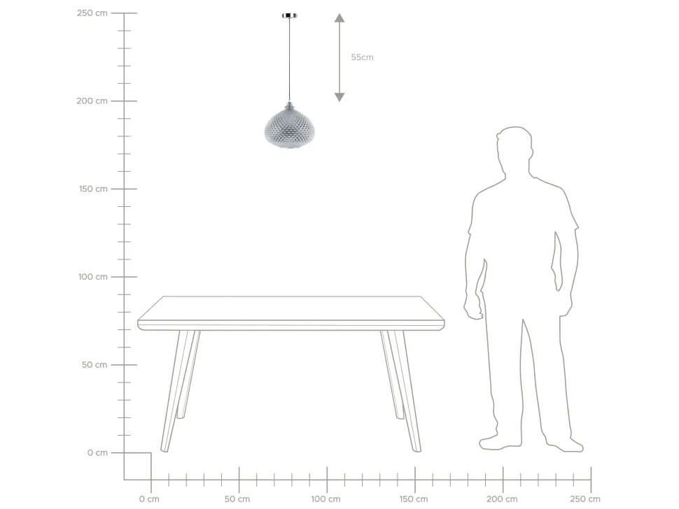 Candeeiro De Teto Prateado Madon