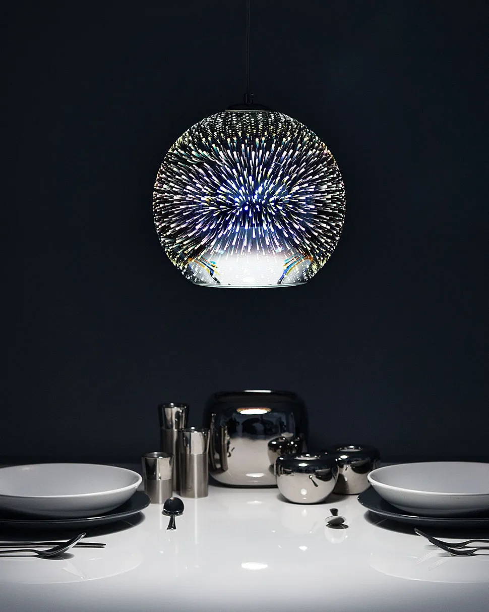 Candeeiro De Teto Prateado Sessera