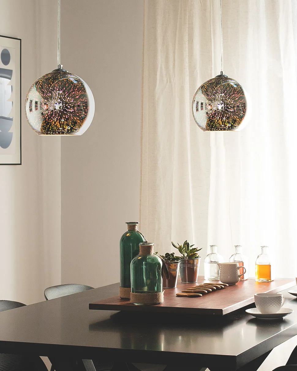 Candeeiro De Teto Prateado Sessera