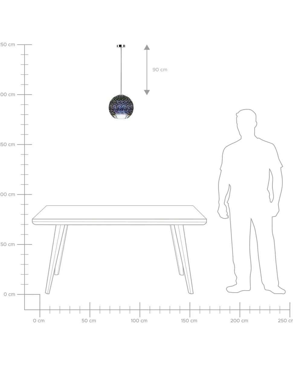 Candeeiro De Teto Prateado Sessera