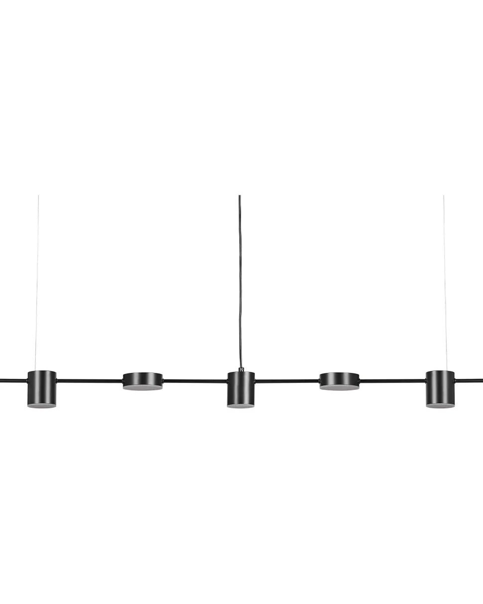 Candeeiro De Teto Preto Com Led Integrado Sestra