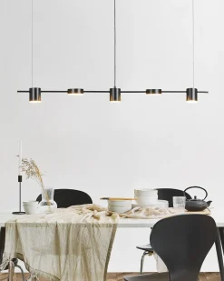 Candeeiro De Teto Preto Com Led Integrado Sestra