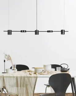 Candeeiro De Teto Preto Com Led Integrado Sestra