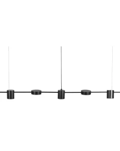 Candeeiro De Teto Preto Com Led Integrado Sestra