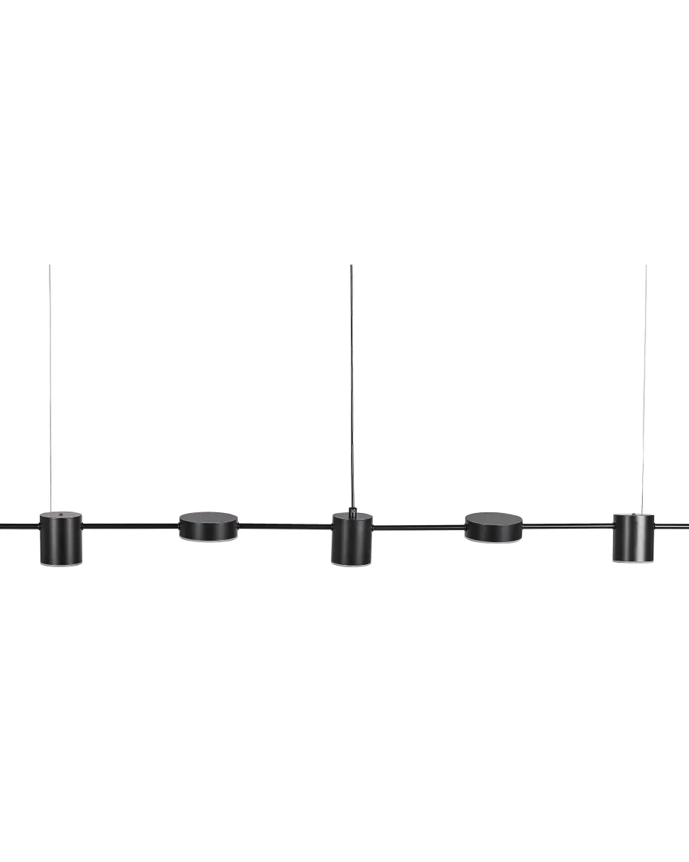 Candeeiro De Teto Preto Com Led Integrado Sestra