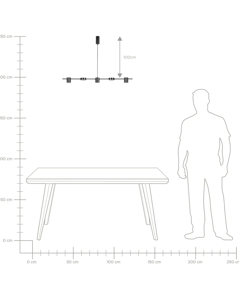 Candeeiro De Teto Preto Com Led Integrado Sestra