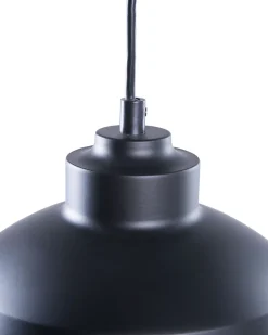 Candeeiro De Teto Preto Com Aros Cor De Cobre Monte