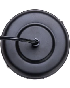 Candeeiro De Teto Preto Com Aros Cor De Cobre Monte