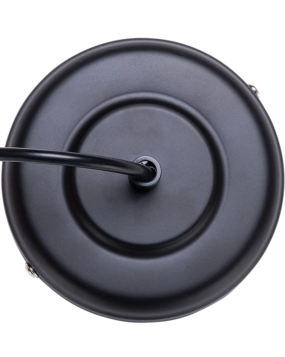 Candeeiro De Teto Preto Com Aros Cor De Cobre Monte