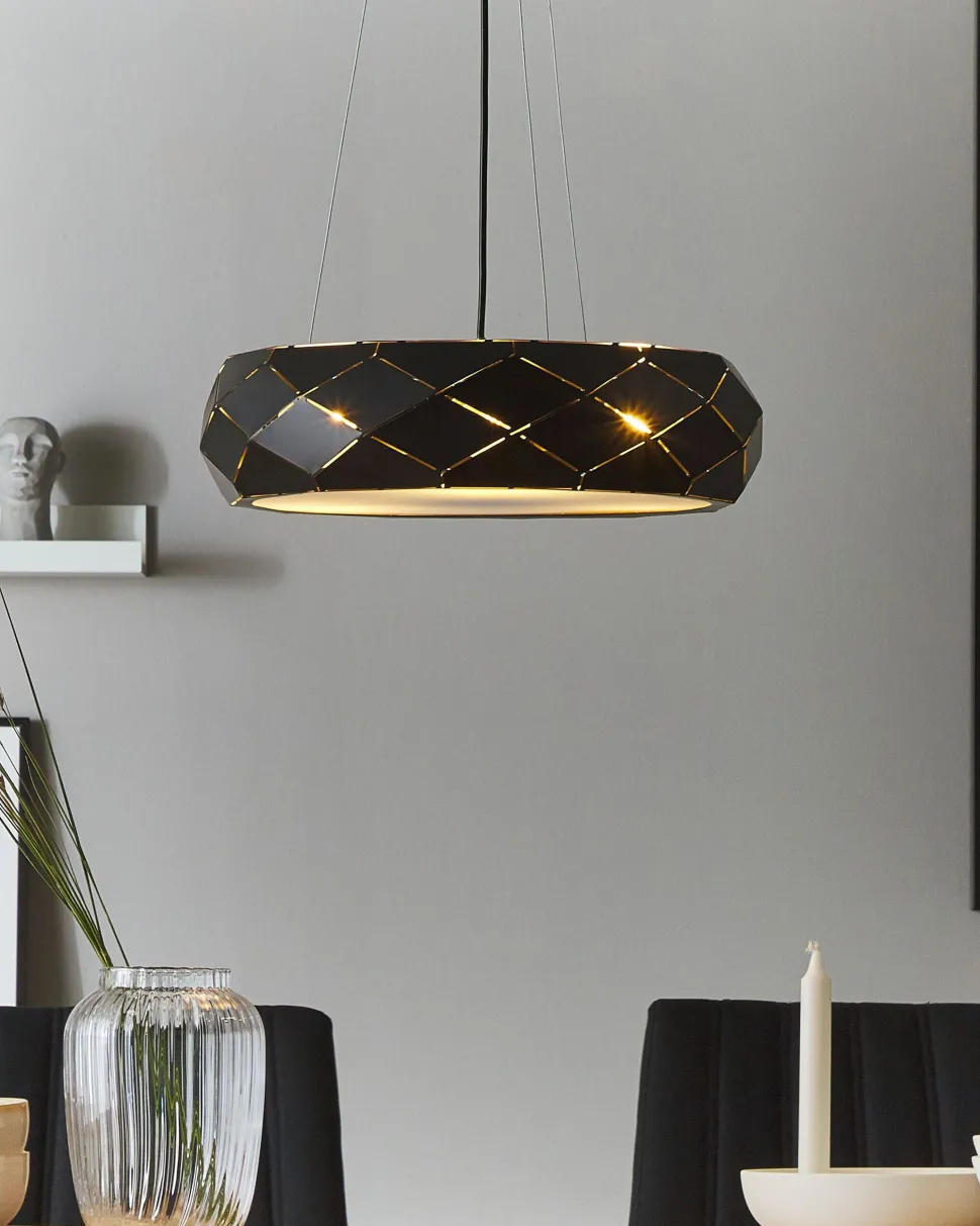 Candeeiro De Teto Preto Cesano