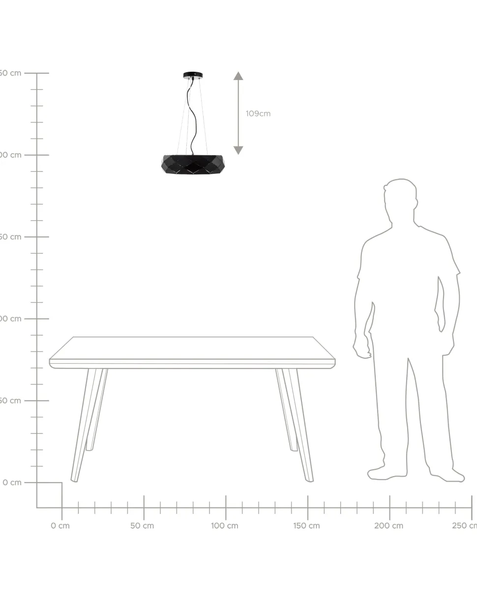 Candeeiro De Teto Preto Cesano