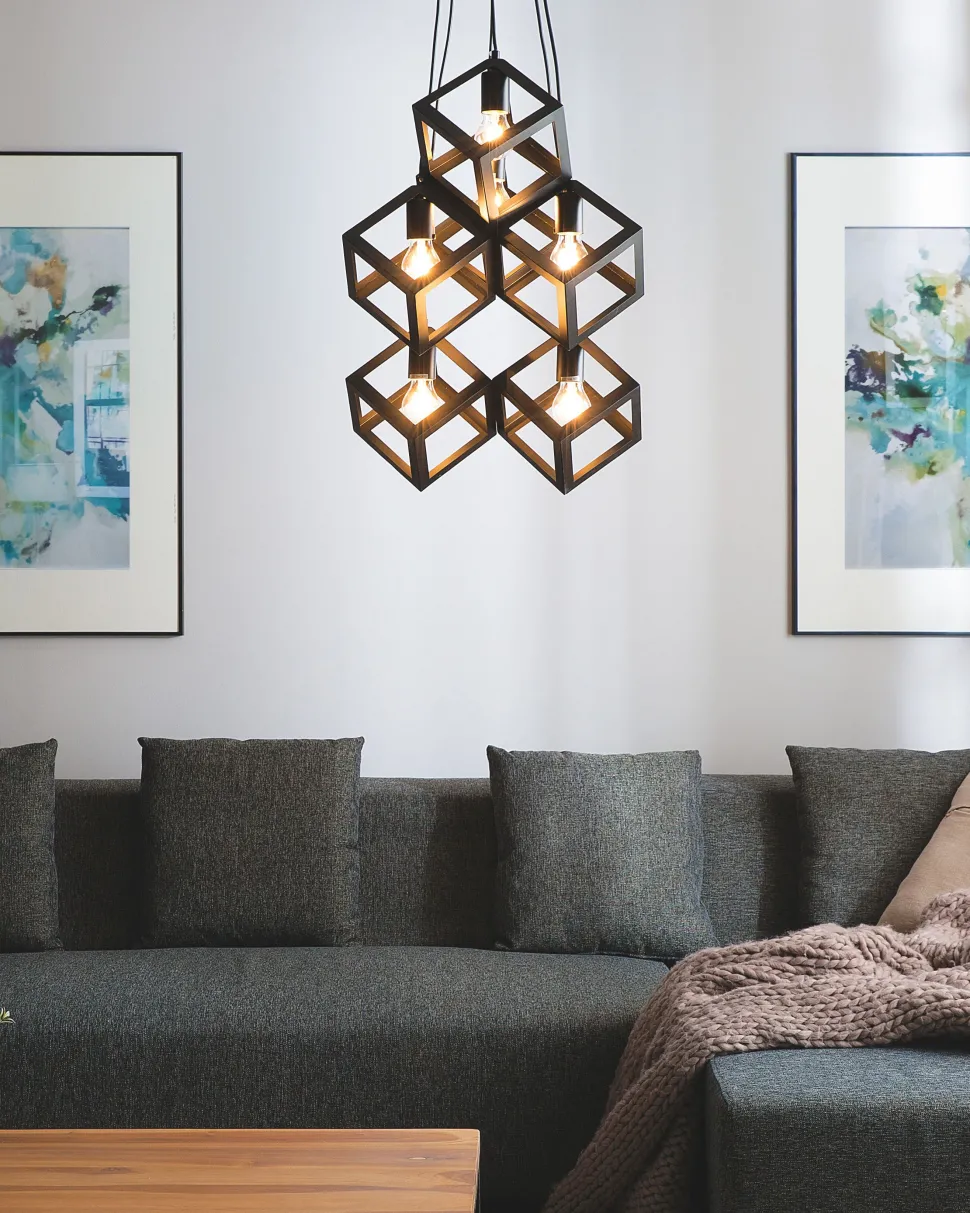 Candeeiro De Teto Preto Chrisola