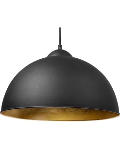 Candeeiro De Teto Preto E Dourado Cetina