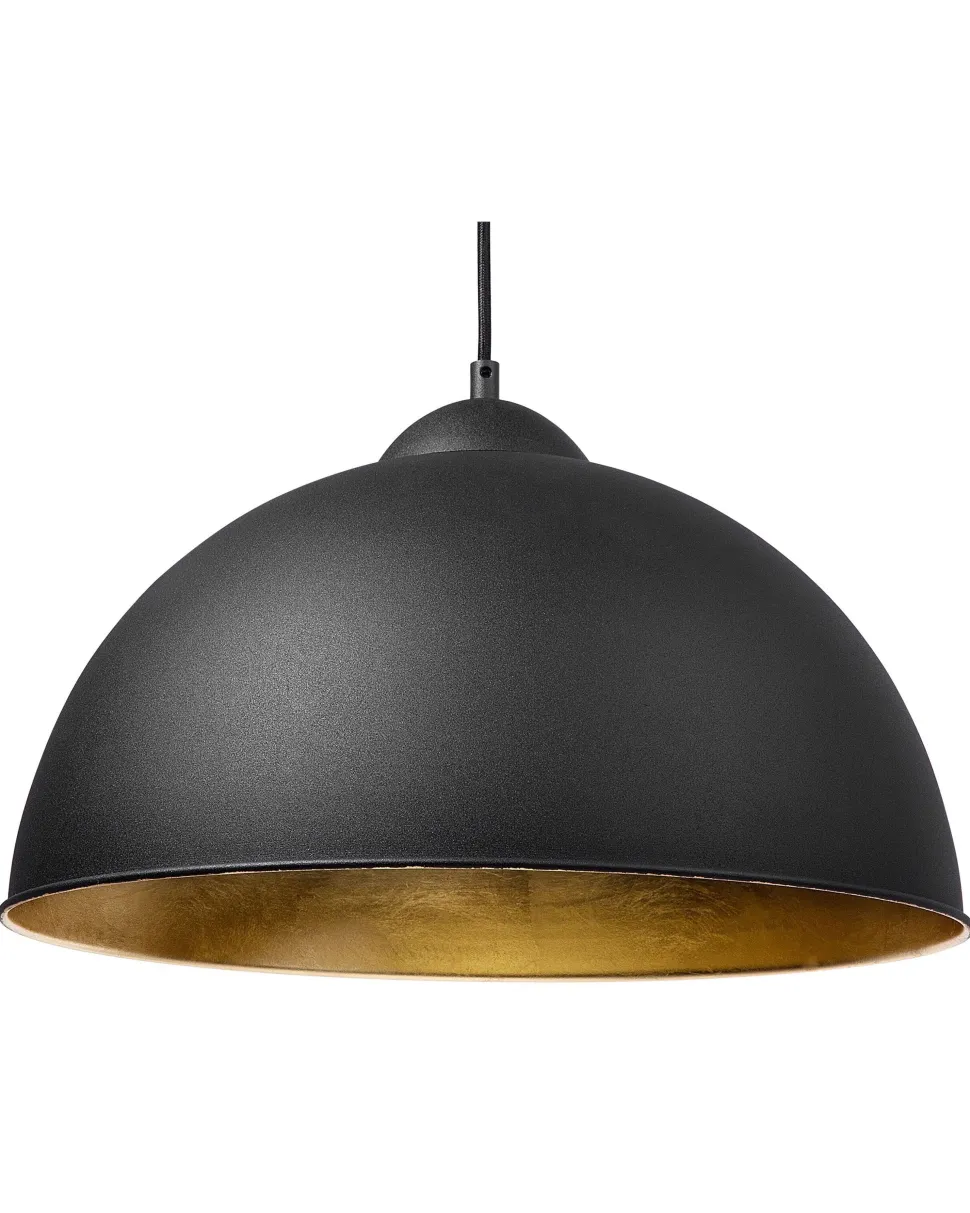 Candeeiro De Teto Preto E Dourado Cetina