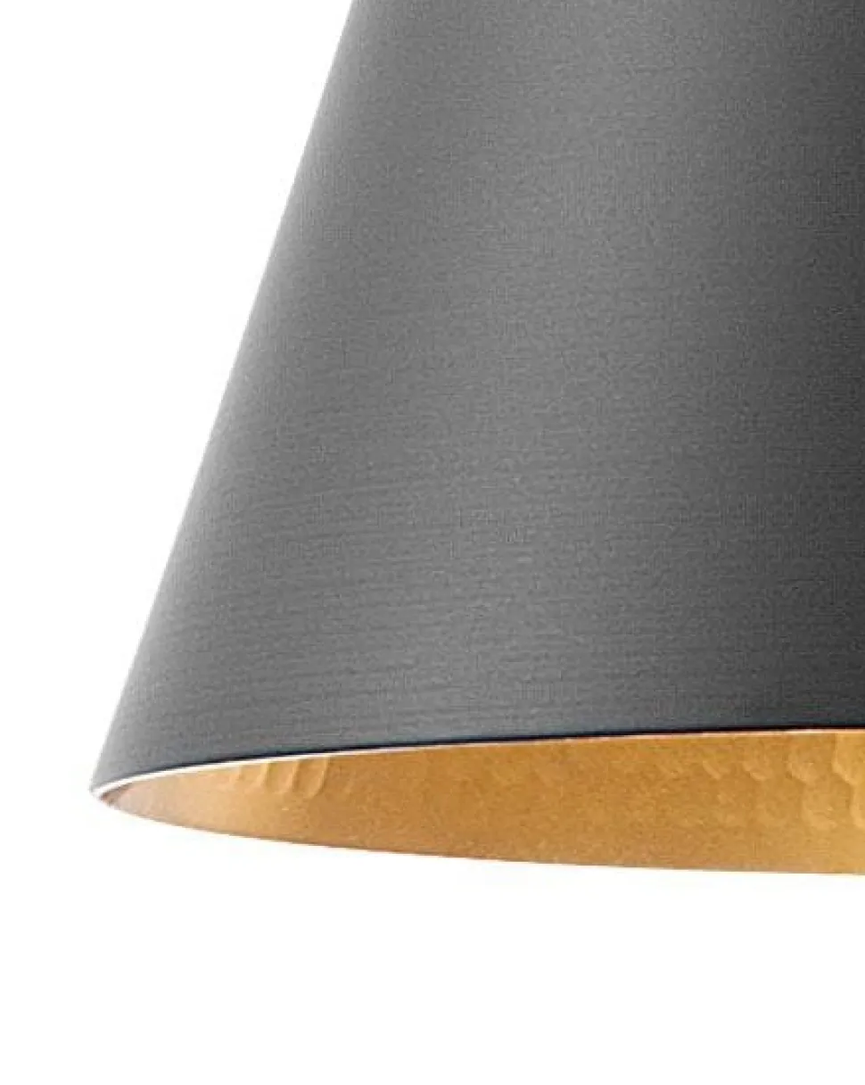 Candeeiro De Teto Preto E Dourado Tagus