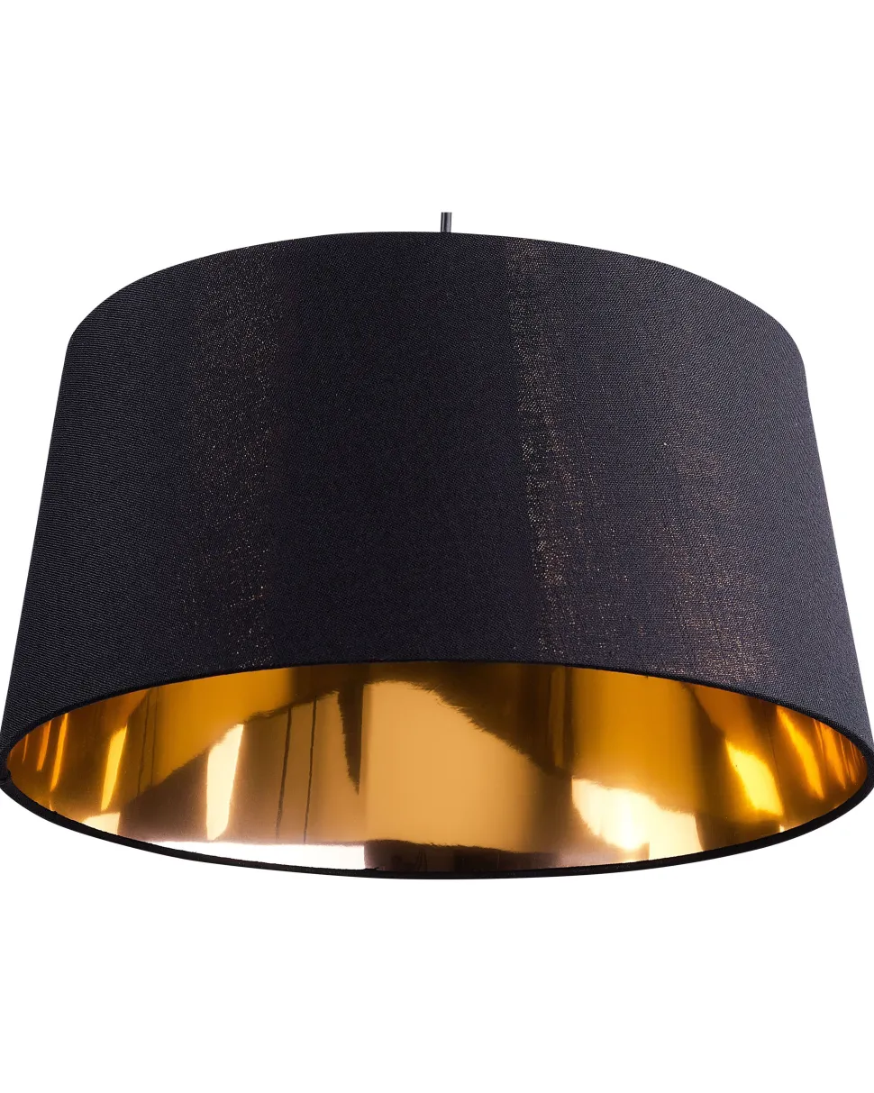 Candeeiro De Teto Preto E Dourado Kallar