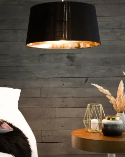 Candeeiro De Teto Preto E Dourado Kallar