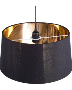 Candeeiro De Teto Preto E Dourado Kallar