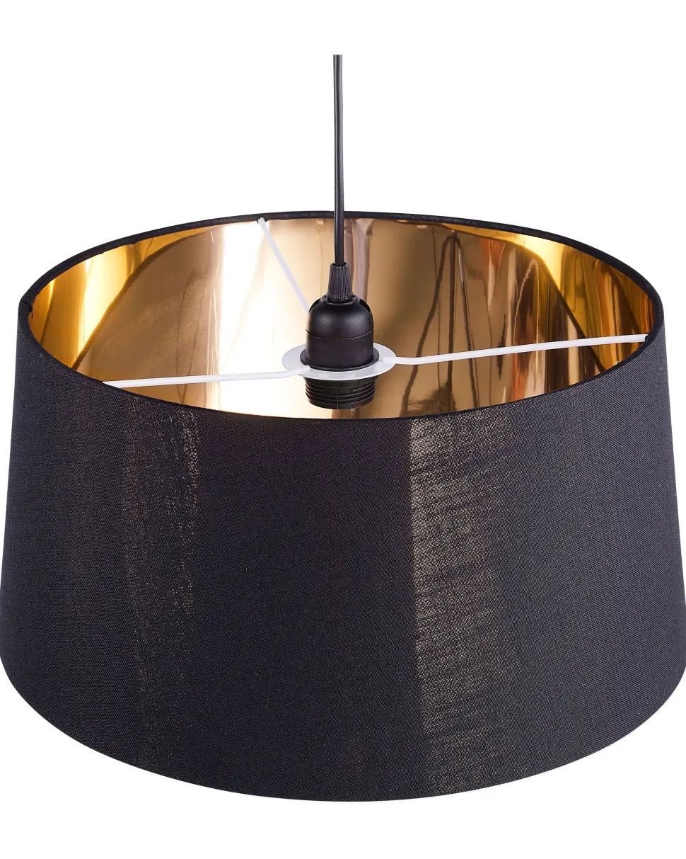 Candeeiro De Teto Preto E Dourado Kallar