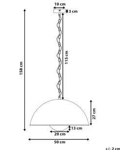 Candeeiro De Teto Preto E Dourado Thames Ii