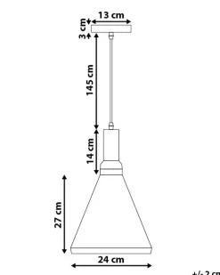 Candeeiro De Teto Preto E Dourado Mackenzie