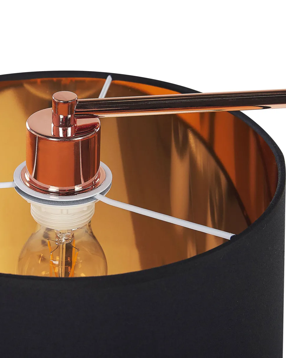 Candeeiro De Teto Preto E Cor De Cobre Fucino