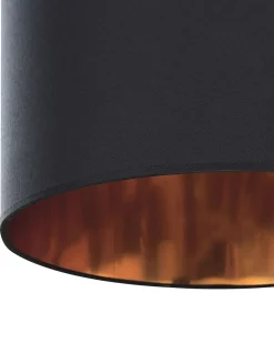 Candeeiro De Teto Preto E Cor De Cobre Fucino