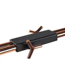 Candeeiro De Teto Preto E Cor De Cobre Fucino