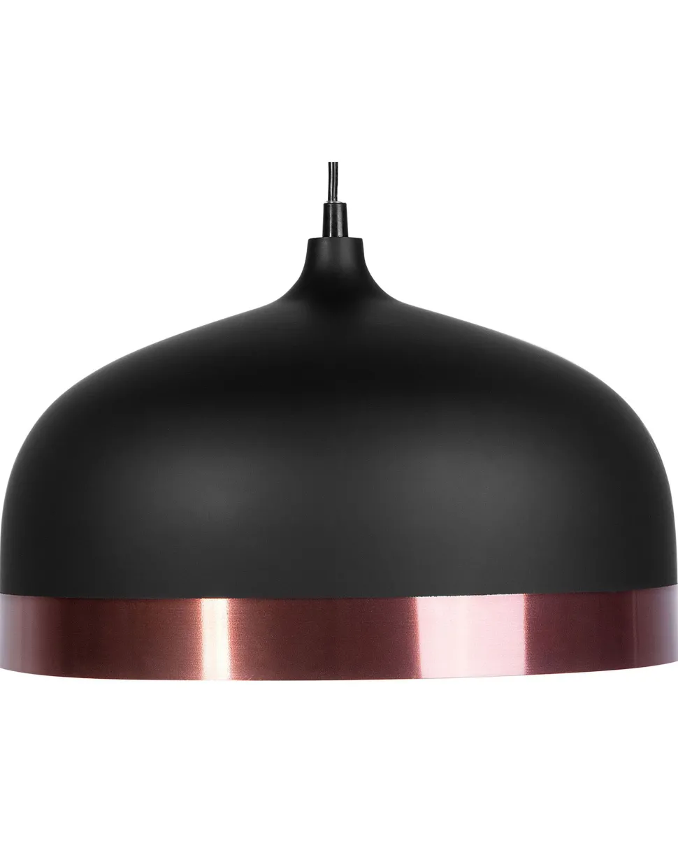 Candeeiro De Teto Preto E Cor De Cobre Parina