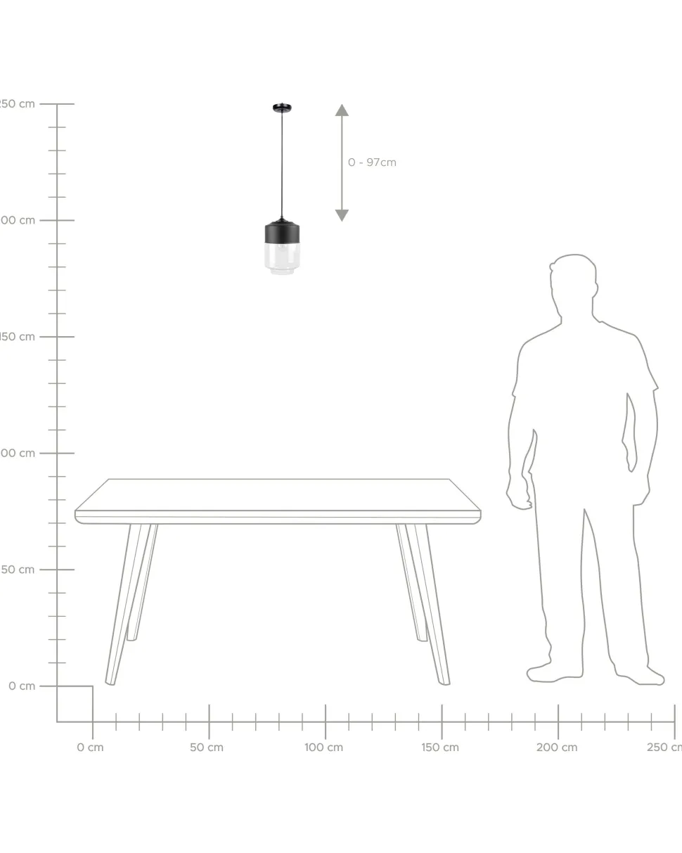Candeeiro De Teto Preto Jurua