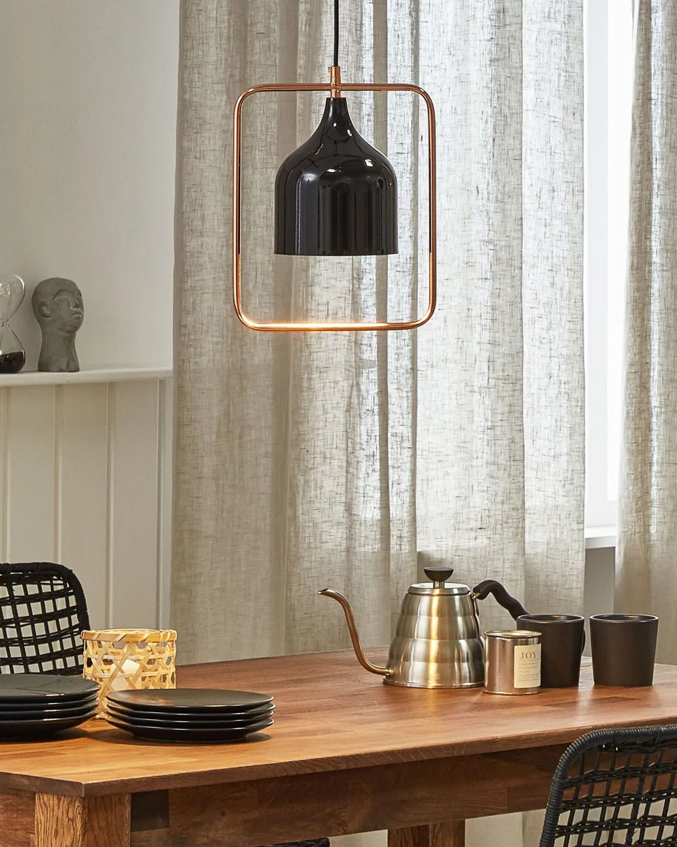 Candeeiro De Teto Preto Mavone