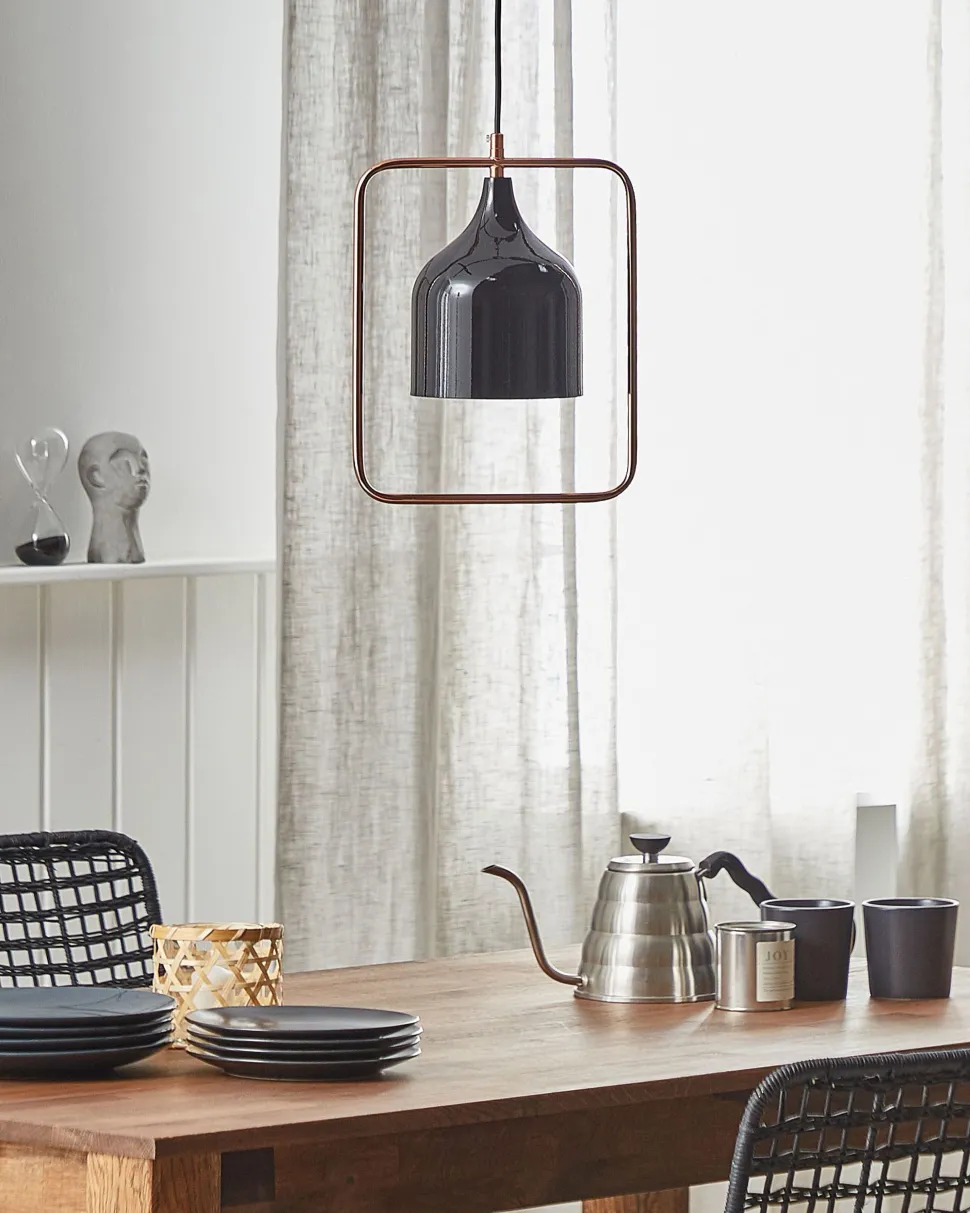 Candeeiro De Teto Preto Mavone