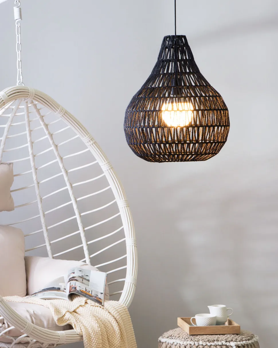 Candeeiro De Teto Preto Molopo